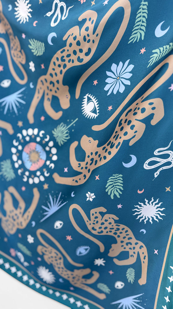 Pañuelo de Seda Jaguar ESMERALDA