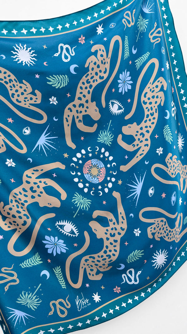 Pañuelo de Seda Jaguar ESMERALDA