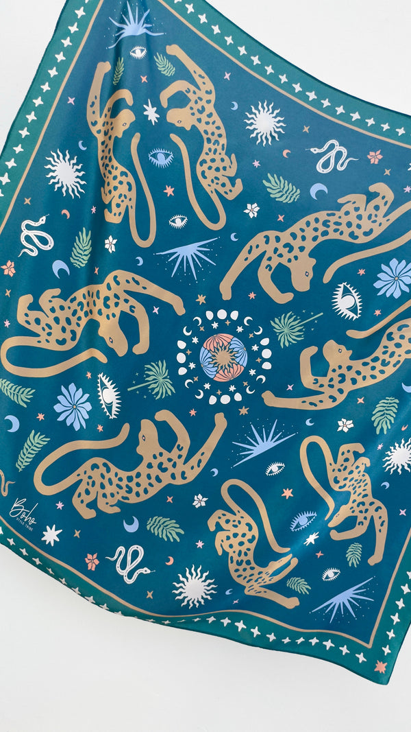 Pañuelo de Seda Jaguar ESMERALDA