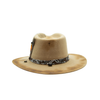 Tuluminati Hats | AKUMAL II | Sombrero Hecho A Mano Lana Plana Detalles Bordados Metalicos Gamuza Unisex Hombre Mujer Tulum Mexico Playa Pueblo Magico Moda Elegante Verano Fiesta Diseñador Cowboy Estilo Unico Edicion Limitada Artesanal Mexicana.