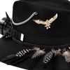 Tuluminati Hats | BURNING MAN | Sombrero Hecho A Mano Lana Googles Plumas Faisan Avestruz Aplicacion Buhos Color Oro Plata Pines Cadena Detalles Bordados Gamuza Unisex Hombre Mujer Tulum Mexico Playa Pueblo Magico Moda Elegante Verano Fiesta Diseñador Cowboy Estilo Unico Edicion Limitada Outfit Artesanal Mexicana Bohemio Alta Calidad.