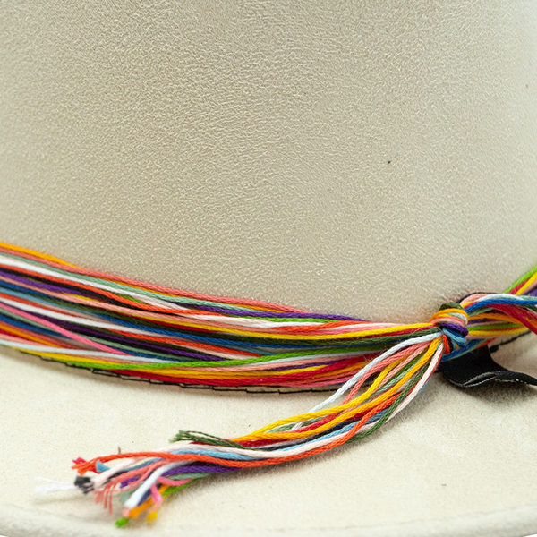 Tuluminati Hats | CHÉEL | Sombrero Hecho A Mano Gamuza Color Negro Gris Camello Detalles Bordados Tiras Rusticas Aplicacion Turquesas Redondas Unisex Hombre Mujer Tulum Mexico Playa Pueblo Magico Moda Elegante Verano Fiesta Diseñador Cowboy Estilo Unico Edicion Limitada Outfit Artesanal Mexicana Bohemio Alta Calidad.