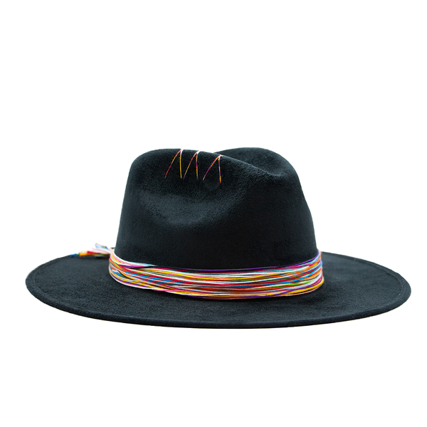 Tuluminati Hats | CHÉEL | Sombrero Hecho A Mano Gamuza Color Negro Gris Camello Detalles Bordados Tiras Rusticas Aplicacion Turquesas Redondas Unisex Hombre Mujer Tulum Mexico Playa Pueblo Magico Moda Elegante Verano Fiesta Diseñador Cowboy Estilo Unico Edicion Limitada Outfit Artesanal Mexicana Bohemio Alta Calidad.