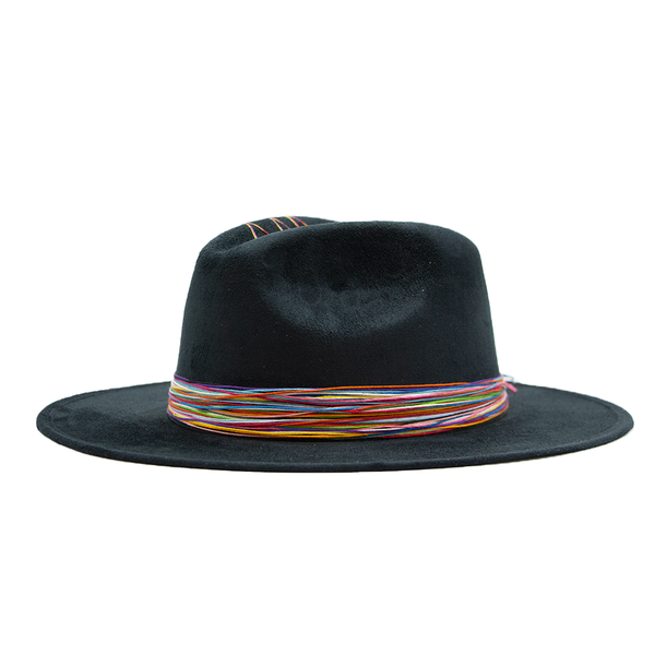 Tuluminati Hats | CHÉEL | Sombrero Hecho A Mano Gamuza Color Negro Gris Camello Detalles Bordados Tiras Rusticas Aplicacion Turquesas Redondas Unisex Hombre Mujer Tulum Mexico Playa Pueblo Magico Moda Elegante Verano Fiesta Diseñador Cowboy Estilo Unico Edicion Limitada Outfit Artesanal Mexicana Bohemio Alta Calidad.