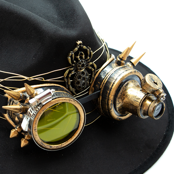 Tuluminati Hats | GALACTICO | Sombrero Hecho A Mano Gamuza Detalles Bordados Aplicacion Alambre Espada Reloj Googles Unisex Hombre Mujer Tulum Mexico Playa Pueblo Magico Moda Elegante Verano Fiesta Diseñador Cowboy Estilo Unico Edicion Limitada Outfit Artesanal Mexicana Bohemio Alta Calidad.