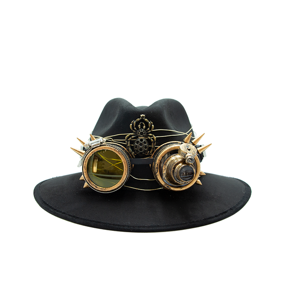 Tuluminati Hats | GALACTICO | Sombrero Hecho A Mano Gamuza Detalles Bordados Aplicacion Alambre Espada Reloj Googles Unisex Hombre Mujer Tulum Mexico Playa Pueblo Magico Moda Elegante Verano Fiesta Diseñador Cowboy Estilo Unico Edicion Limitada Outfit Artesanal Mexicana Bohemio Alta Calidad.