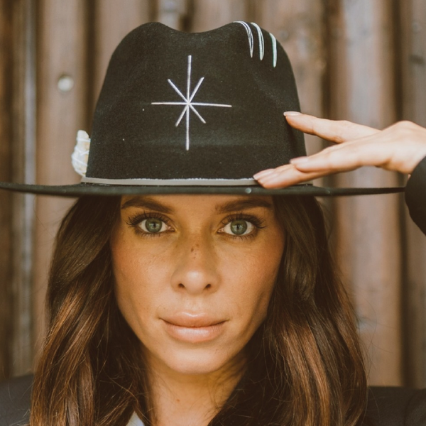 Tuluminati Hats ACUARIO Sombrero Hecho A Mano Lana Plana Detalles Bordados Metalicos Gamuza Cuarzo Blanco Unisex Hombre Mujer Tulum Mexico Playa Pueblo Magico Moda Elegante Verano Fiesta Diseñador Cowboy Estilo Unico Edicion Limitada Artesanal Mexicana.