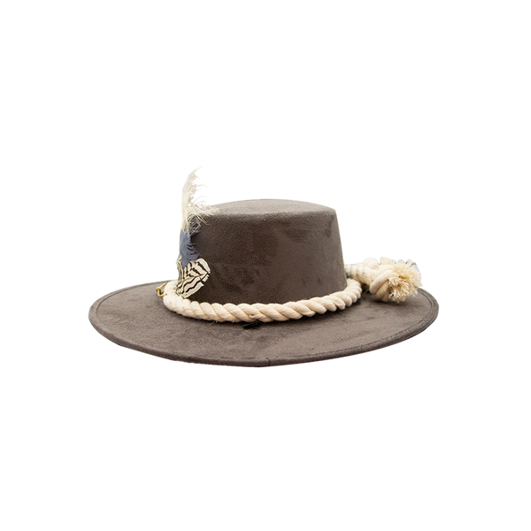 Tuluminati Hats | CHIKIN II | Sombrero Hecho A Mano Lana Blanco con Cuerda Algodon Toques Bordados Plumas Blancas Pavo Real Avestruz Ganso Faisan Plateado Pin Dorado Detalles Bordados Chaquira Huichol Unisex Hombre Mujer Tulum Mexico Playa Pueblo Magico Moda Elegante Verano Fiesta Diseñador Cowboy Estilo Unico Edicion Limitada Outfit Artesanal Mexicana Bohemio Alta Calidad.