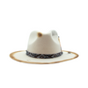 Tuluminati Hats | AKUMAL II | Sombrero Hecho A Mano Lana Plana Detalles Bordados Metalicos Gamuza Unisex Hombre Mujer Tulum Mexico Playa Pueblo Magico Moda Elegante Verano Fiesta Diseñador Cowboy Estilo Unico Edicion Limitada Artesanal Mexicana.