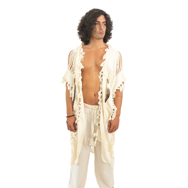 Tuluminati Hats | AZULIK HUMAY | Kimono Abierto Fabricado de Tela Artesanal Capucha Diseñador Tulum Mexico Playa Elegantes Online Alta Calidad Unisex Tendencia Moda Diseño Moderno Seda Estampado Algodon Tradicional Vintage Temporada.