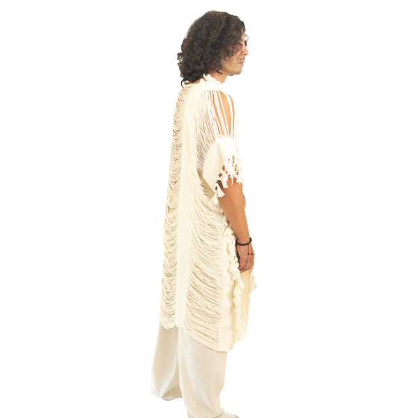 Tuluminati Hats | AZULIK HUMAY | Kimono Abierto Fabricado de Tela Artesanal Capucha Diseñador Tulum Mexico Playa Elegantes Online Alta Calidad Unisex Tendencia Moda Diseño Moderno Seda Estampado Algodon Tradicional Vintage Temporada.