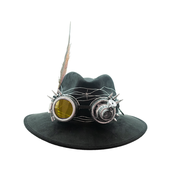 Tuluminati Hats | GALACTICO | Sombrero Hecho A Mano Gamuza Detalles Bordados Aplicacion Alambre Espada Reloj Googles Unisex Hombre Mujer Tulum Mexico Playa Pueblo Magico Moda Elegante Verano Fiesta Diseñador Cowboy Estilo Unico Edicion Limitada Outfit Artesanal Mexicana Bohemio Alta Calidad.