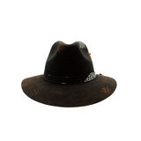 Tuluminati Hats | AKUMAL | Sombrero Hecho A Mano Lana Paliacate Cafe Frase Escrita Plumas Gallo Pava Coquen Detalles Bordados Unisex Hombre Mujer Tulum Mexico Playa Pueblo Magico Moda Elegante Verano Fiesta Diseñador Cowboy Estilo Unico Edicion Limitada Artesanal Mexicana.