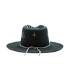 Tuluminati Hats | ARIES | Sombrero Hecho A Mano Lana Plana Detalles Bordados Unicos Cuarzo Blanco Unisex Hombre Mujer Tulum Mexico Playa Pueblo Magico Moda Elegante Verano Fiesta Diseñador Cowboy Estilo Unico Edicion Limitada Artesanal Mexicana.