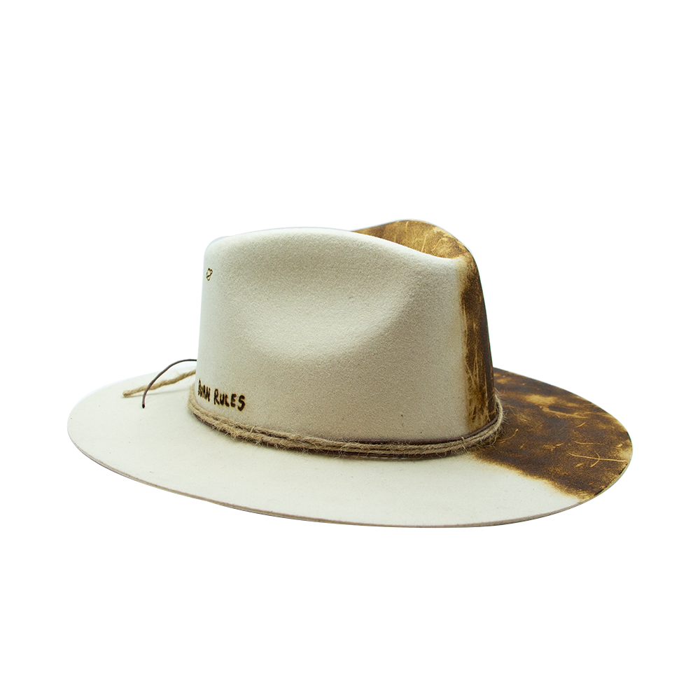 Tuluminati Hats | BALAM | Sombrero Artesanal Unico Hecho A Mano Lana Plana Quemada Detalles Hilo Encerado Yute Bordados Unisex Hombre Mujer Tulum Mexico Playa Pueblo Magico Moda Elegante Verano Fiesta Diseñador Cowboy Estilo Unico Edicion Limitada Artesanal Mexicana.