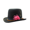 Tuluminati Hats | BOMBÍN FLOR | Sombrero Hecho A Mano Tipo Bombin Lana Detalles Quemados Flor Sintetica Trenza Gamuza Flecha Metalica Bordados Unisex Hombre Mujer Tulum Mexico Playa Pueblo Magico Moda Elegante Verano Fiesta Diseñador Cowboy Estilo Unico Edicion Limitada Artesanal Mexicana Bohemio.