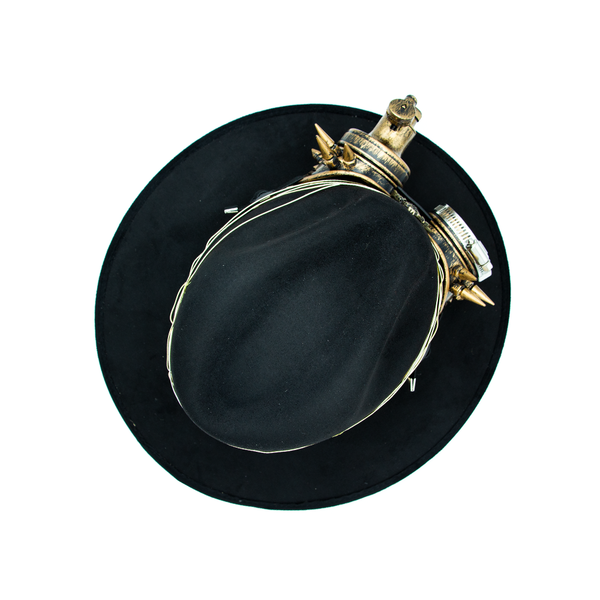 Tuluminati Hats | GALACTICO | Sombrero Hecho A Mano Gamuza Detalles Bordados Aplicacion Alambre Espada Reloj Googles Unisex Hombre Mujer Tulum Mexico Playa Pueblo Magico Moda Elegante Verano Fiesta Diseñador Cowboy Estilo Unico Edicion Limitada Outfit Artesanal Mexicana Bohemio Alta Calidad.