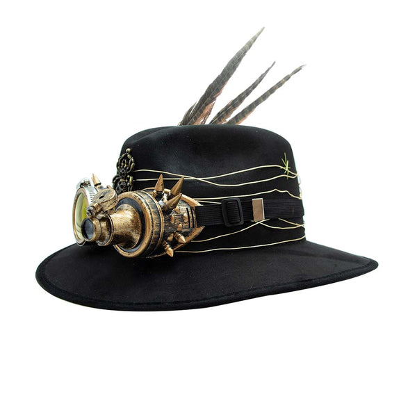 Tuluminati Hats | GALACTICO | Sombrero Hecho A Mano Gamuza Detalles Bordados Aplicacion Alambre Espada Reloj Googles Unisex Hombre Mujer Tulum Mexico Playa Pueblo Magico Moda Elegante Verano Fiesta Diseñador Cowboy Estilo Unico Edicion Limitada Outfit Artesanal Mexicana Bohemio Alta Calidad.