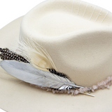 Tuluminati Hats | AMANKAYA I | Sombrero Hecho A Mano Lana Plana Detalles Bordados Metalicos Gamuza Unisex Hombre Mujer Tulum Mexico Playa Pueblo Magico Moda Elegante Verano Fiesta Diseñador Cowboy Estilo Unico Edicion Limitada Artesanal Mexicana.