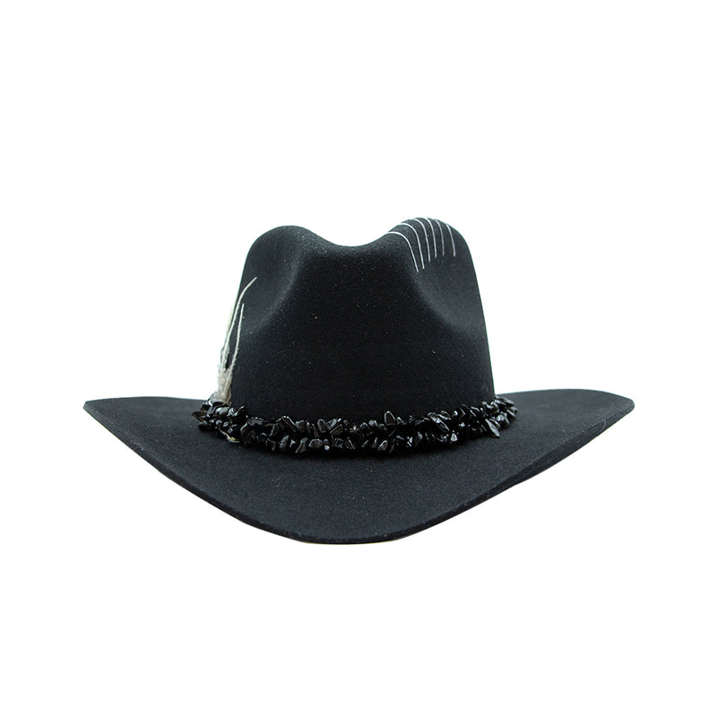 Tuluminati Hats | AMANKAYA I | Sombrero Hecho A Mano Lana Plana Detalles Bordados Metalicos Gamuza Unisex Hombre Mujer Tulum Mexico Playa Pueblo Magico Moda Elegante Verano Fiesta Diseñador Cowboy Estilo Unico Edicion Limitada Artesanal Mexicana.