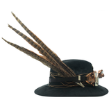 Tuluminati Hats | BURNING MAN | Sombrero Hecho A Mano Lana Googles Plumas Faisan Avestruz Aplicacion Buhos Color Oro Plata Cadena Plumas Negras Detalles Bordados Unisex Hombre Mujer Tulum Mexico Playa Pueblo Magico Moda Elegante Verano Fiesta Diseñador Cowboy Estilo Unico Edicion Limitada Outfit Artesanal Mexicana Bohemio Alta Calidad.