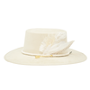  Tuluminati Hats | CHIKIN II | Sombrero Hecho A Mano Lana Blanco con Cuerda Algodon Toques Bordados Plumas Blancas Pavo Real Avestruz Ganso Faisan Plateado Pin Dorado Detalles Bordados Chaquira Huichol Unisex Hombre Mujer Tulum Mexico Playa Pueblo Magico Moda Elegante Verano Fiesta Diseñador Cowboy Estilo Unico Edicion Limitada Outfit Artesanal Mexicana Bohemio Alta Calidad.