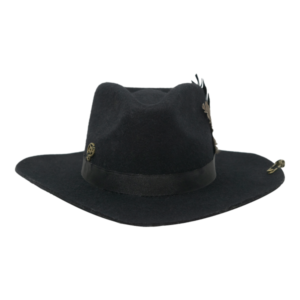 Tuluminati Hats | AYIKAL | Sombrero Hecho A Mano Lana Horma Levantada Detalles Bordados Pluma Faisan Pava Cuervo Edicion Limitada Unisex Hombre Mujer Tulum Mexico Playa Pueblo Magico Moda Elegante Verano Fiesta Diseñador Cowboy Estilo Unico Edicion Limitada Artesanal Mexicana.